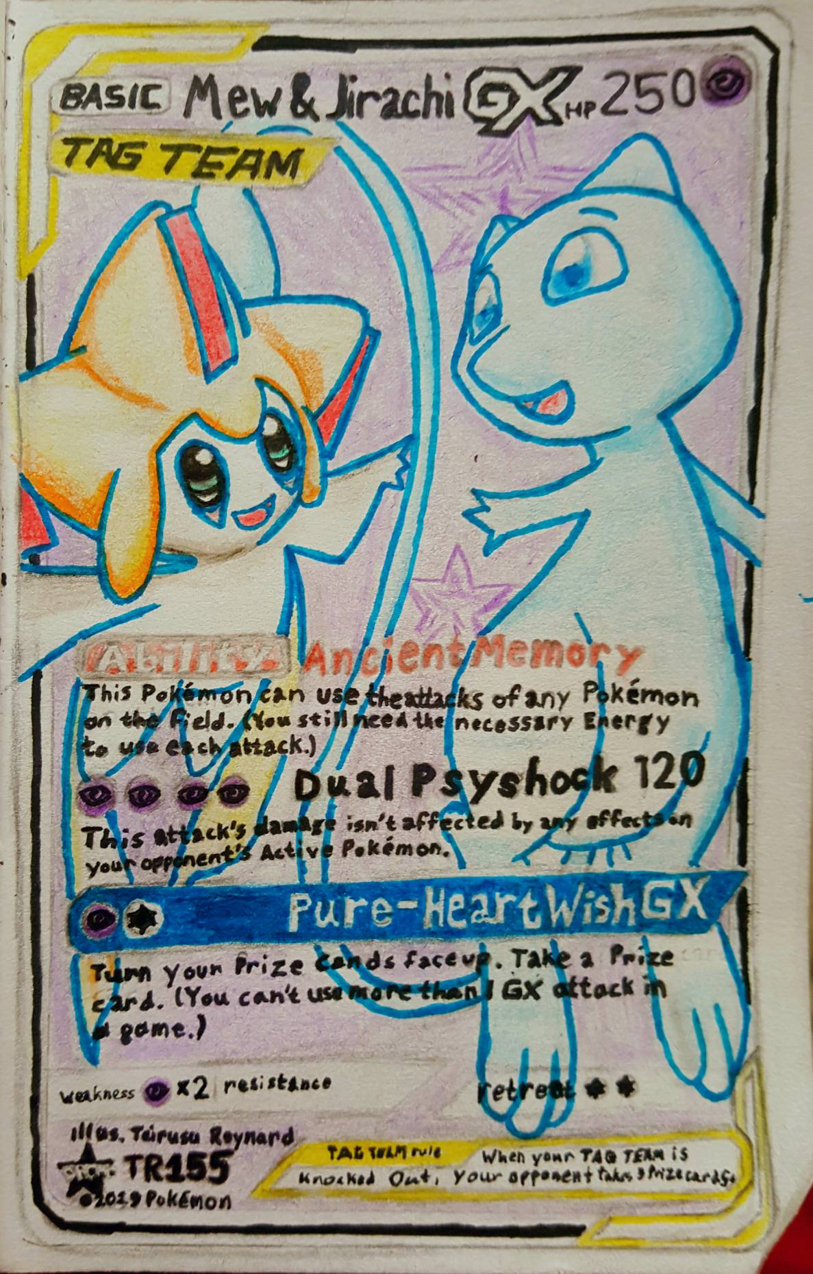 Mew And Jirachi Gx By Tails 155 On Deviantart