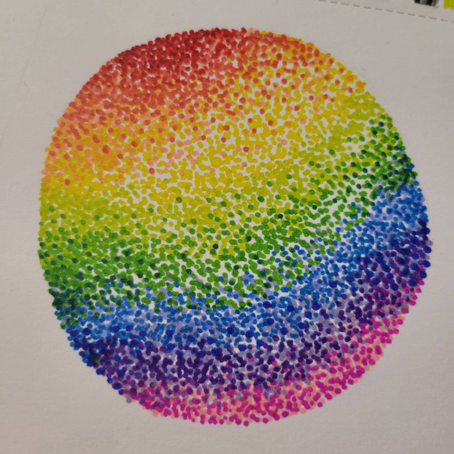 Stipling Practice Rainbow Stippling Practice by natetheartman on DeviantArt