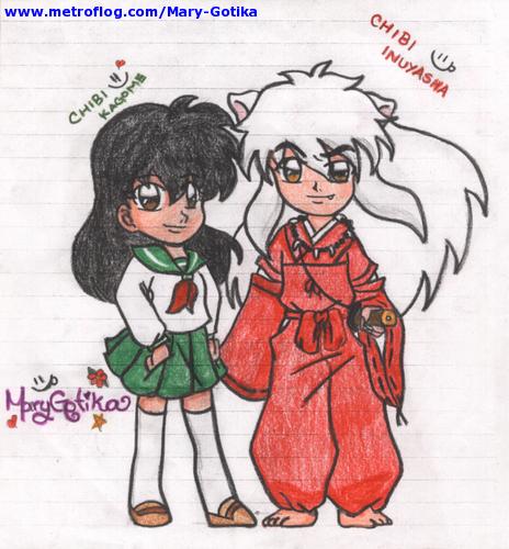 Inuyasha y Kagome Chibis