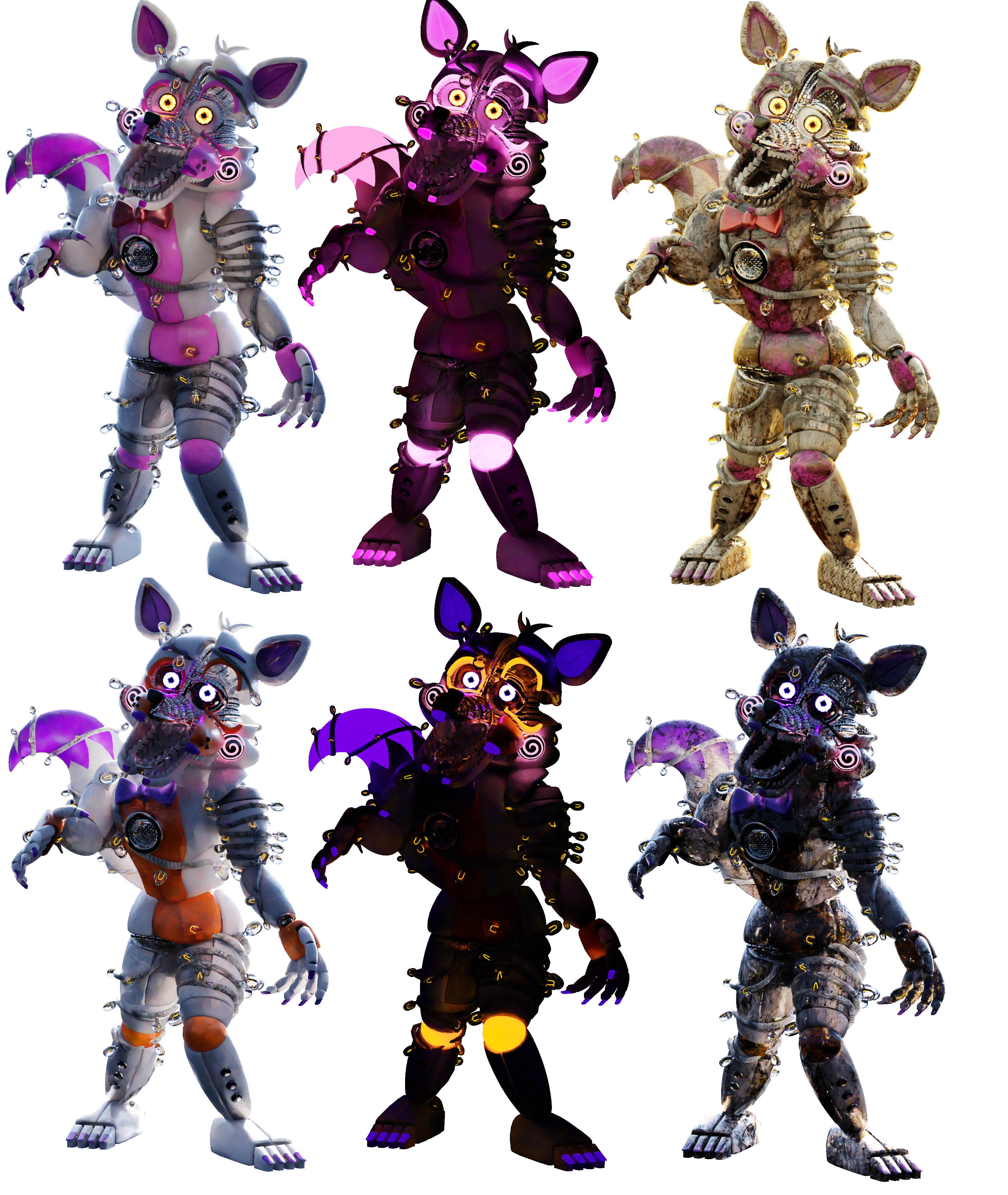 Lolbit And Funtime Foxy! (FNAF/Blender) by Pattman2005 on DeviantArt