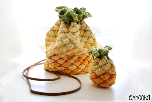 Pineapple crochet bag and purse