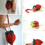 Strawberry bag and purse - crochet