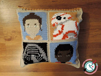 Star Wars The Force Awakens Crochet Cushion