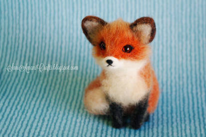 Needle felted red fox