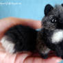 Needle felted silver fox II