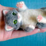 Needle felting - Grey Kitten