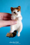 Needle felted kitty - Little Bit II by SaniAmaniArt