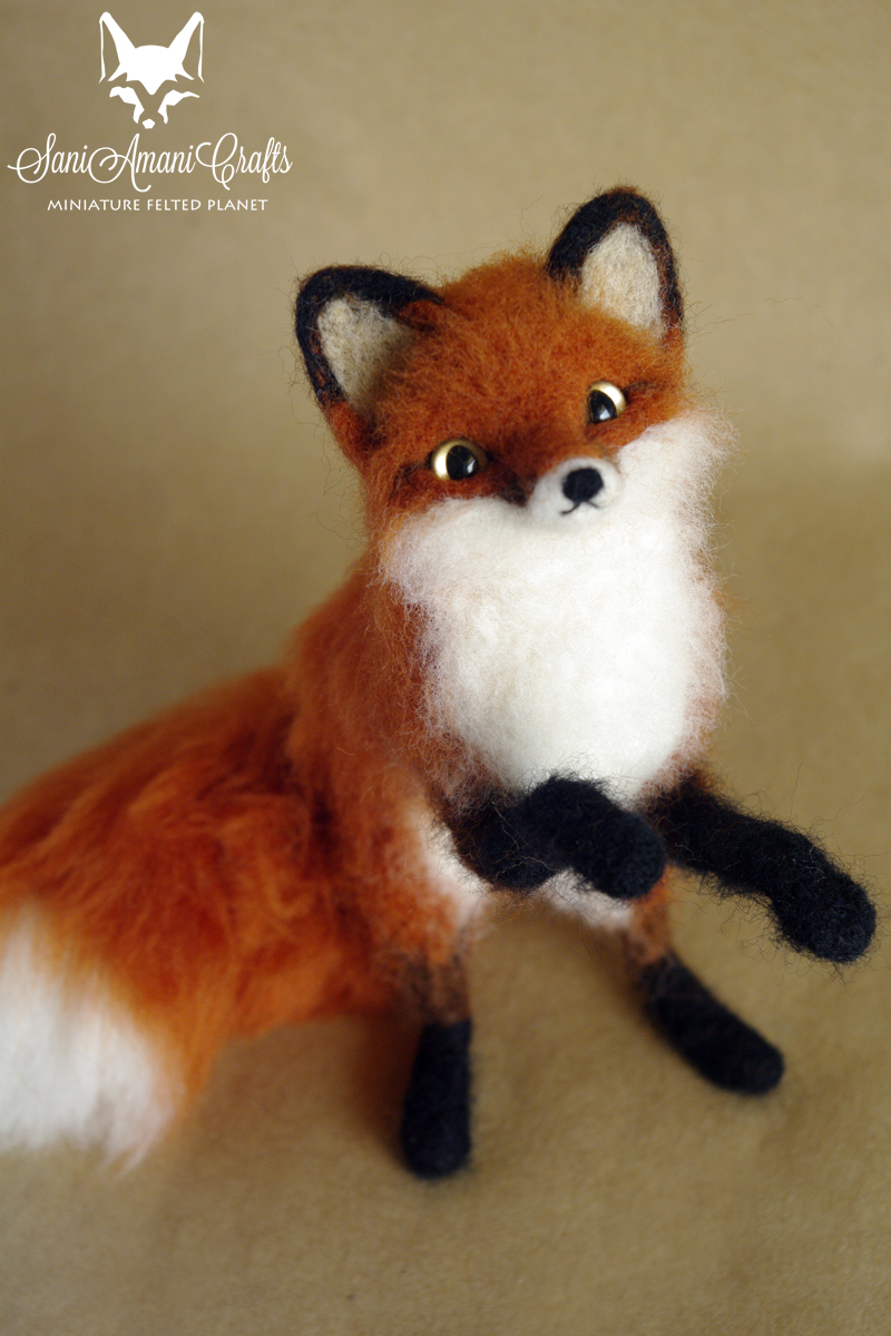 Pose-able red fox 8'' III