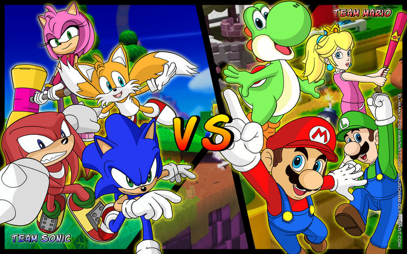 Team Sonic vs Team Mario