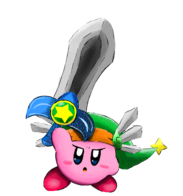 Kirby na sua forma Ultra Sword. Fonte