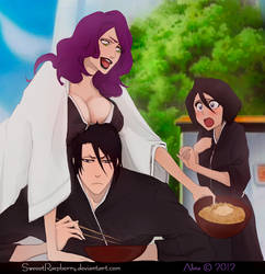 Byakuya and Rukia in the Gaton Den palace xD (521)