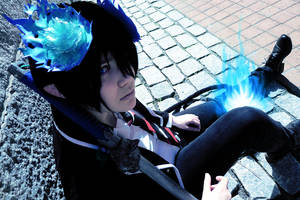 Rin Okumura cosplay: In flames