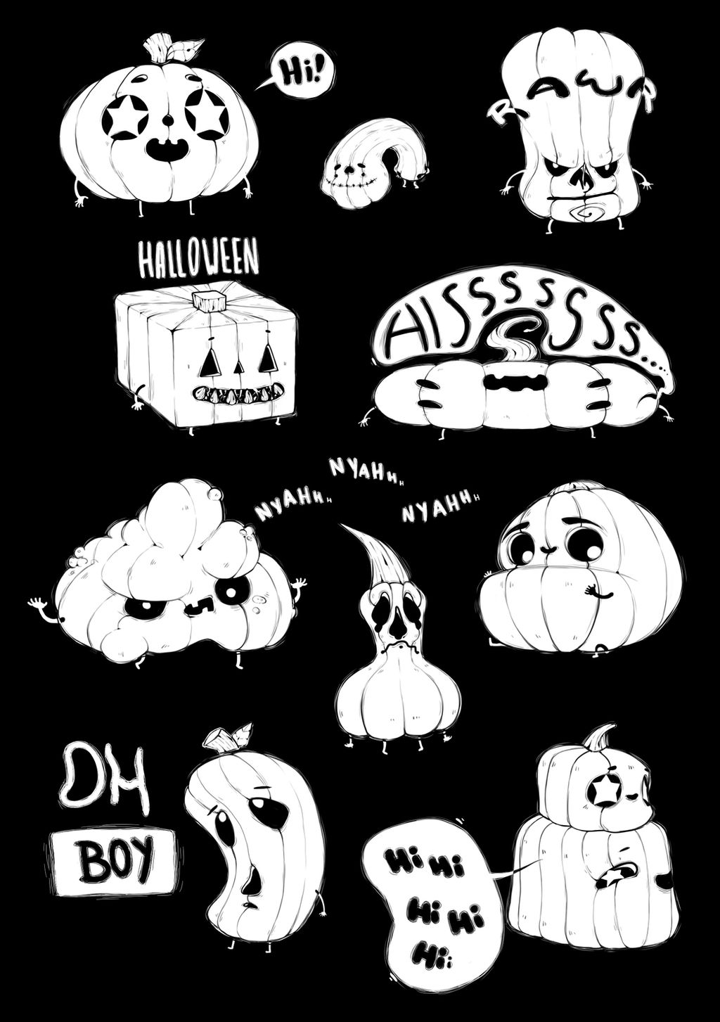 Popcorn Inktober Inktober Day #01 // 2017 by pompon-chan on DeviantArt