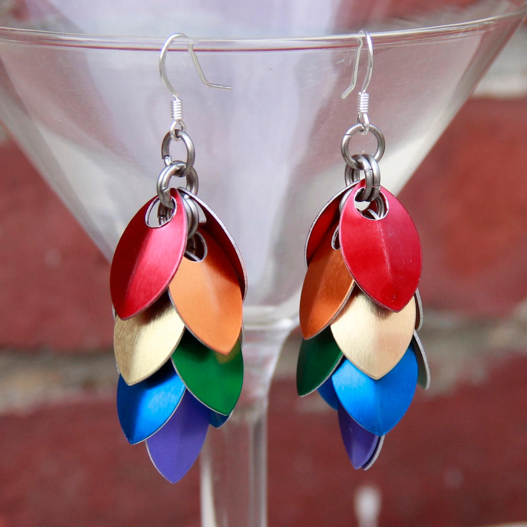 Rainbow Scale Earrings