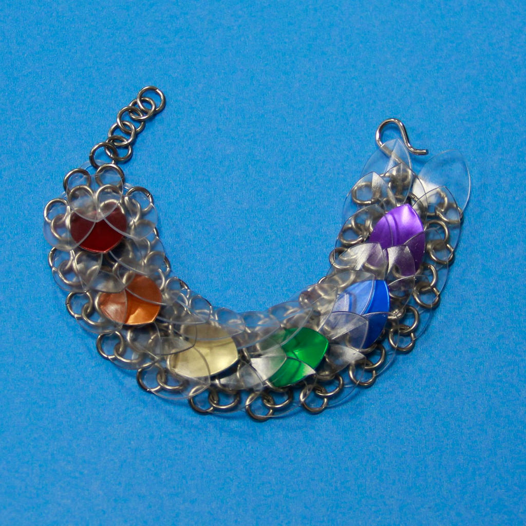 Clear with Rainbow Scale Bracelet