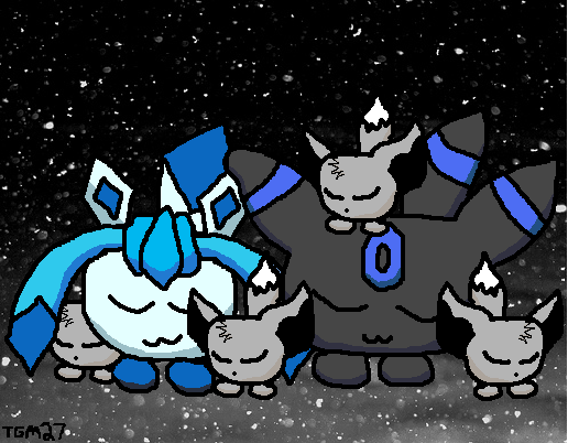 Pokemon Sleeping In The Snow