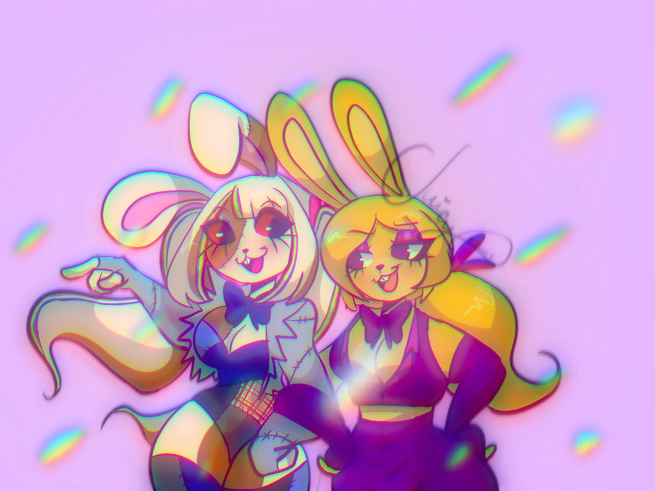 Glitchtrap and Vanny by TeamAvalancheFurrball -- Fur Affinity [dot] net