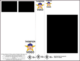 Thompson Video VHS cover template White R