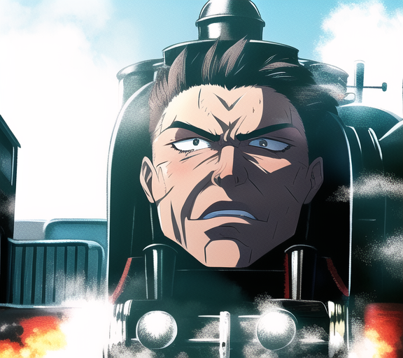 Steam Locomotive with a human head by CH1996ART on DeviantArt