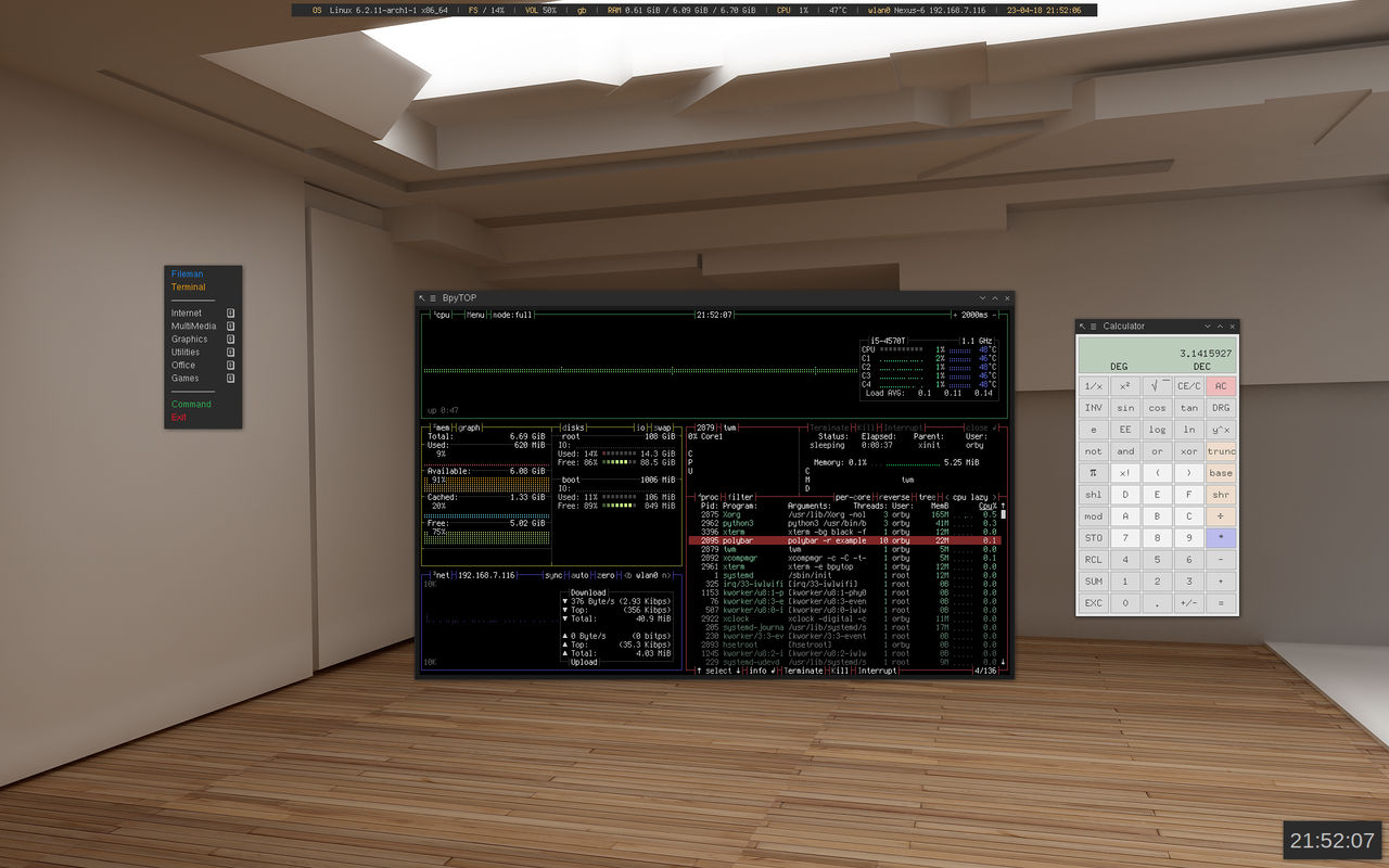 TWM Window Manager on Arch Linux by cpcnw on DeviantArt