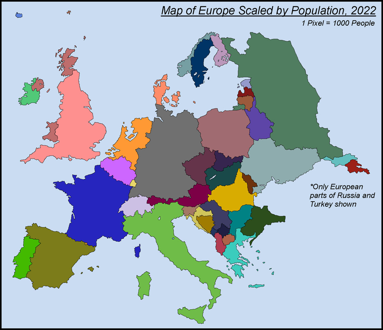 Europe by Population (2021) by Craz65 on DeviantArt
