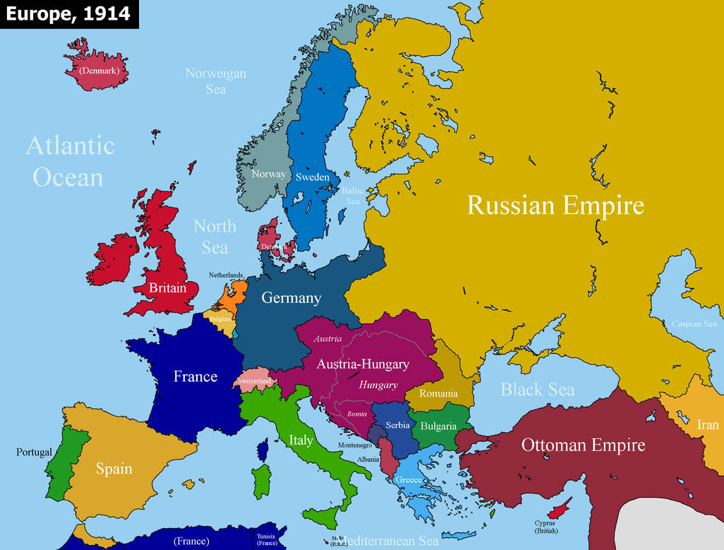 Map Of Europe In July 1914 By Craz65 On DeviantArt map-of-europe-in-july-1914-by-craz65-on-deviantart