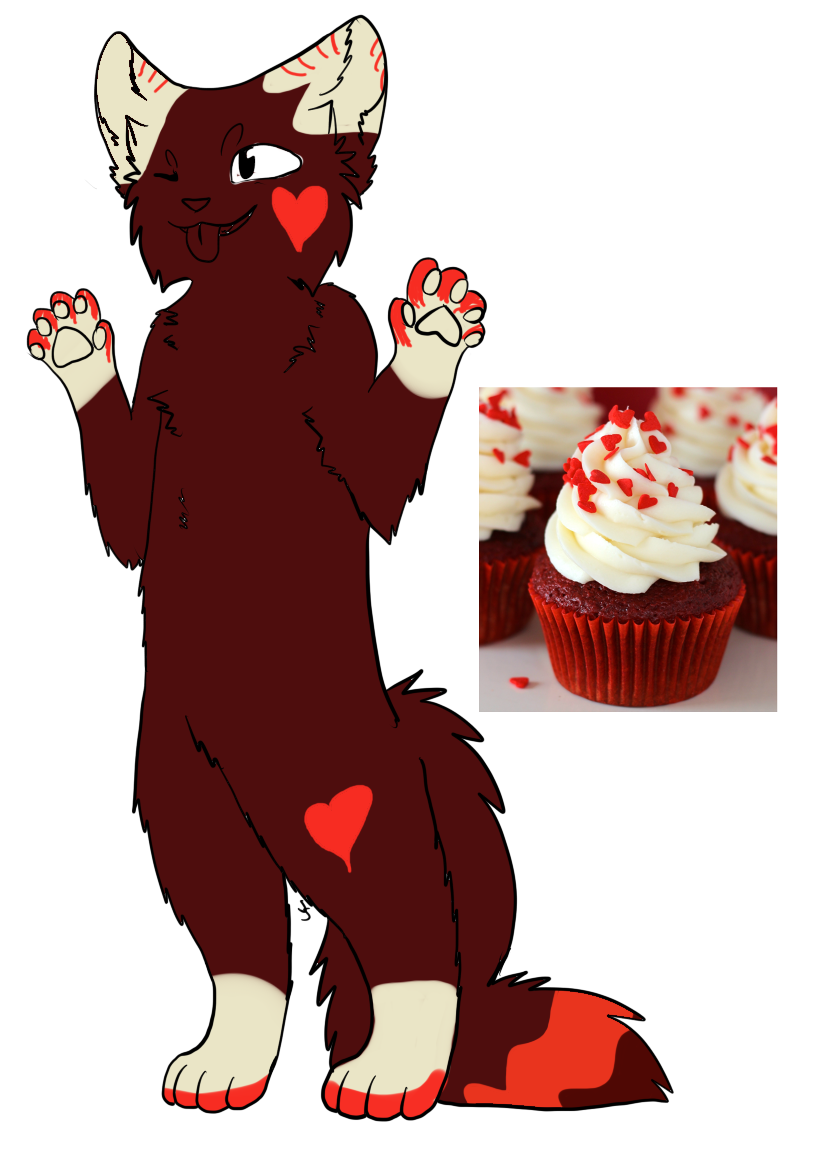 Red Velvet Cupcake Cat [OPEN]