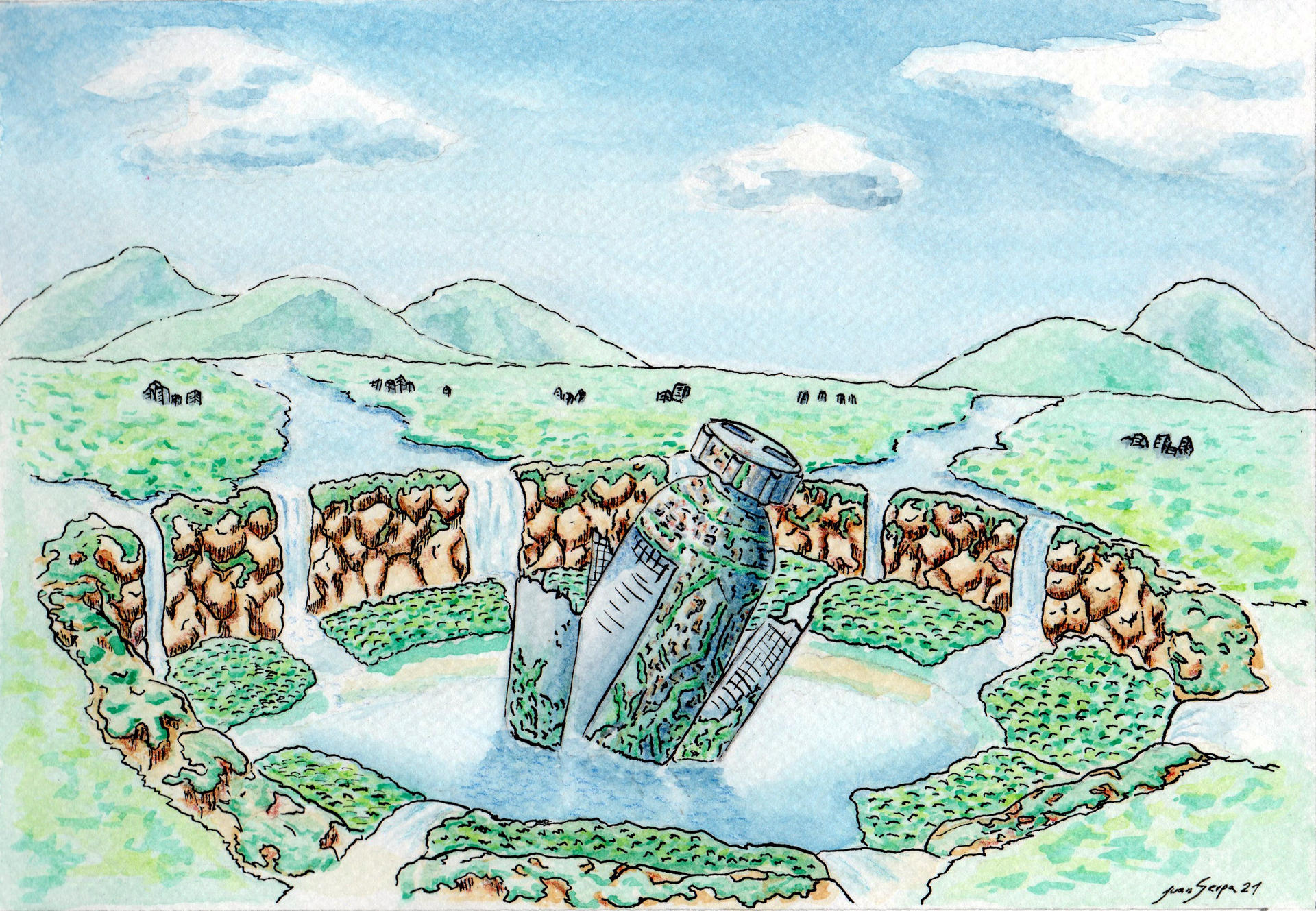 Area Zero Landscape by UnderScythe on DeviantArt