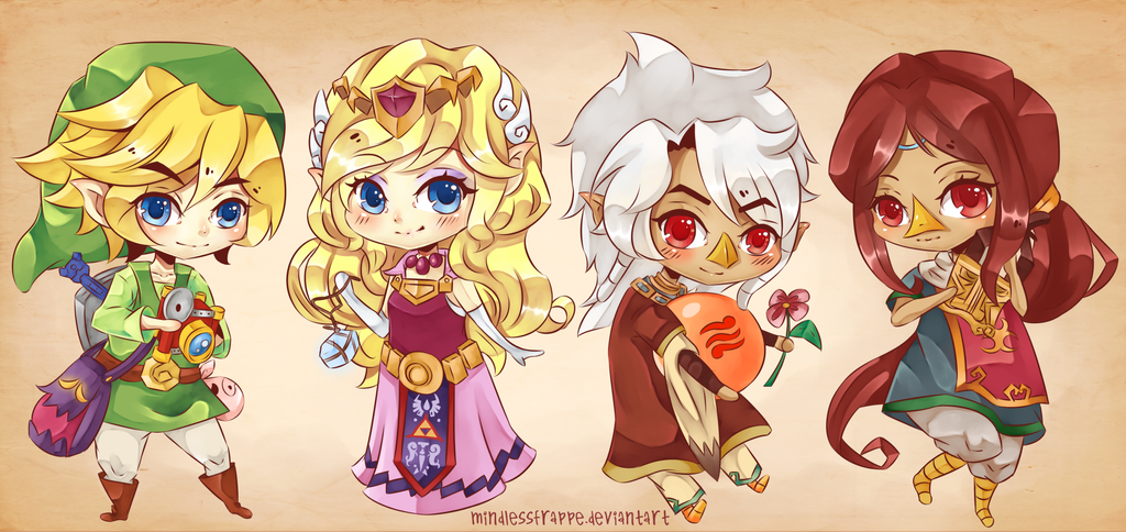 LOZ: Wind Waker Chibis by MindlessFrappe on DeviantArt