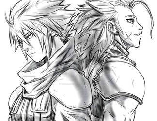 Cloud and Zack - final Fantasy
