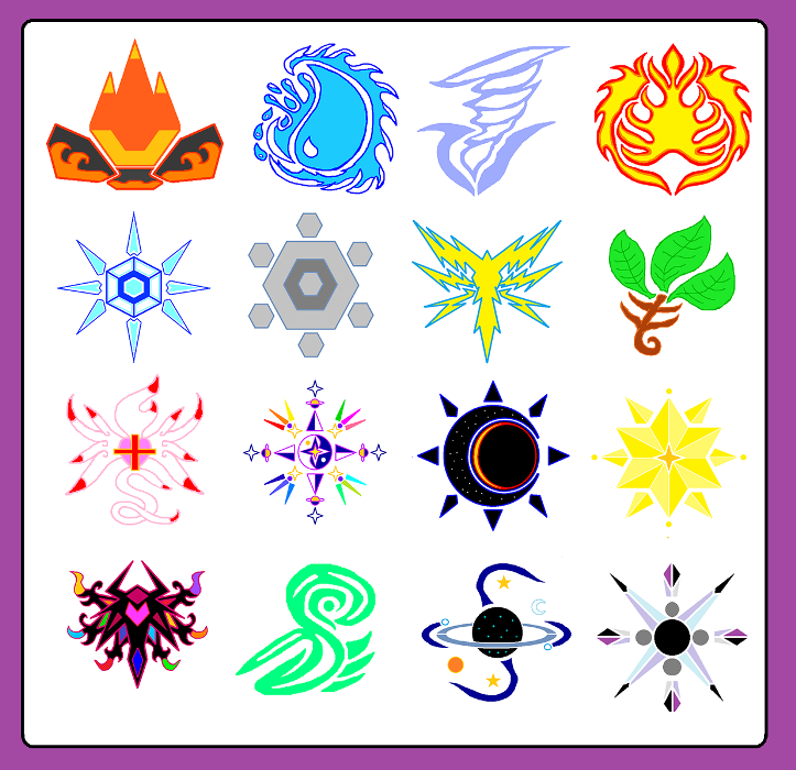 Elementalsymbols Deviantart My Elemental Symbols By Deviantfantastic