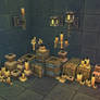 3D Pixel Dungeon Deco Set 01