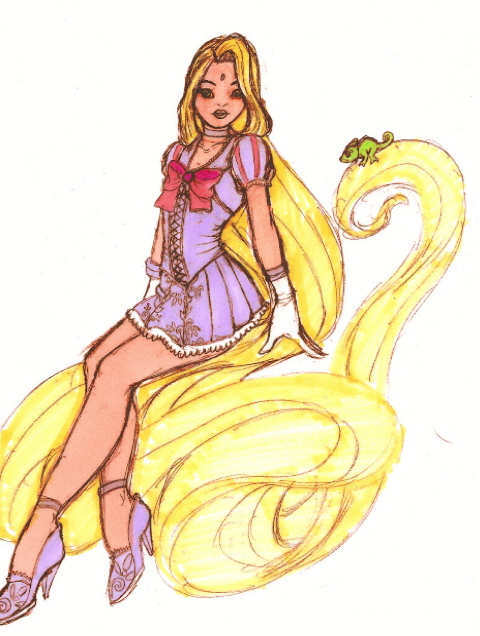 sailor Rapunzel colored