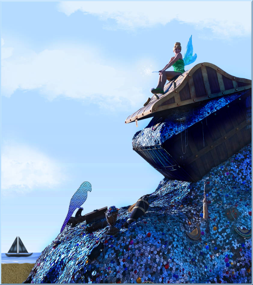 Tinker Bell Raft Tinkerbell Finds Treasure on the Beach by TheDreamFinder on DeviantArt