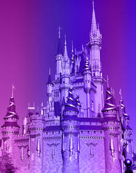 Purple Pink Hued Gradient Castle Overlay