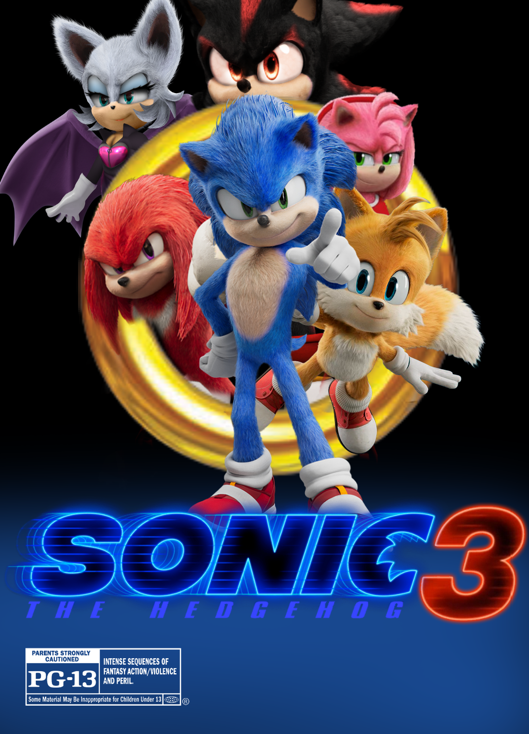Sonic the Hedgehog 3 Movie Poster 1 Fan Made by luanweasel300 on DeviantArt