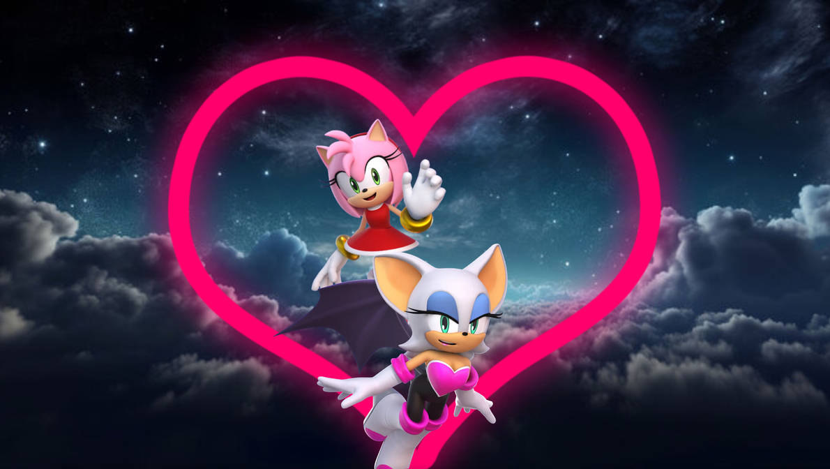 Amy Bat Rabb Amy Rose x Rouge The Bat: Romantic Night Flight by SMCLightGuardian on ...