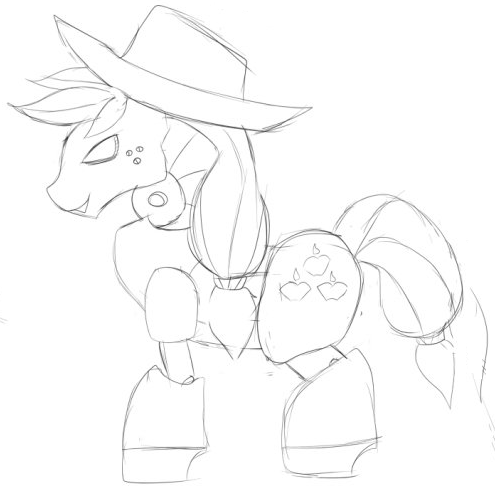 APPLEJACK EQUESTRIAL SPIRITZORD SKETCH by joyk