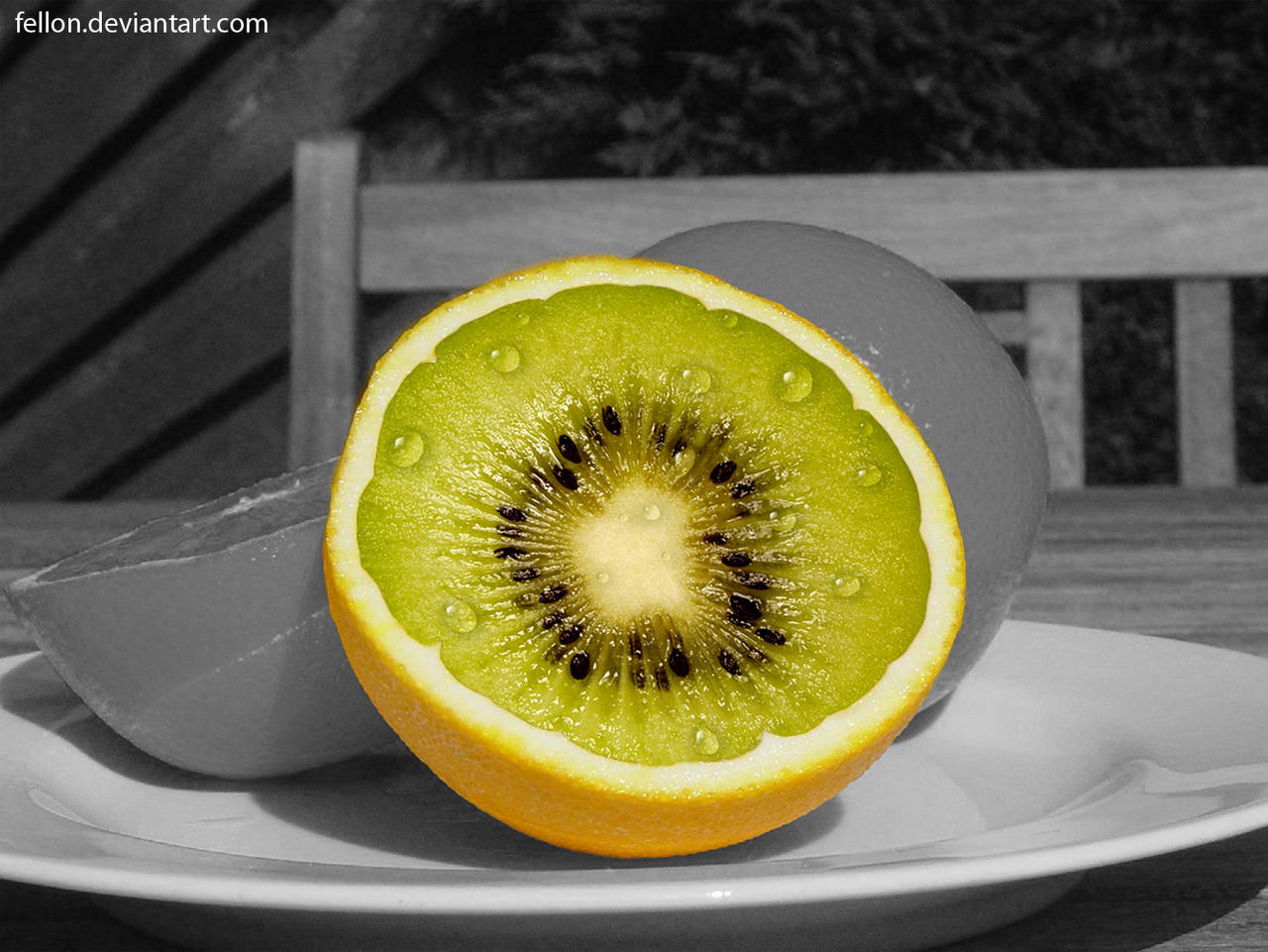 Kiwi-Orange with SinCityeffect