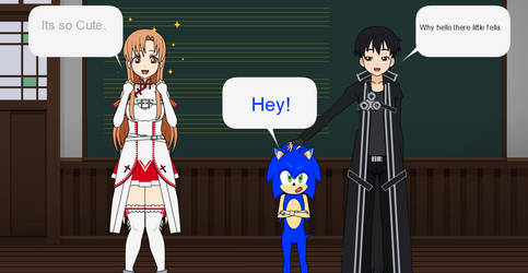 Kirito and Asuna Meets Sonic
