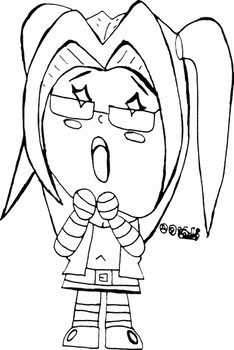 Amazed-Faced Lau - Lineart