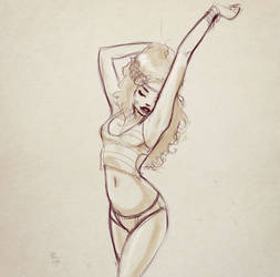 Bella Coachella pin up sketch