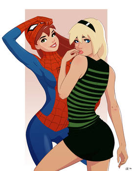 MJ and Gwen Pin Up