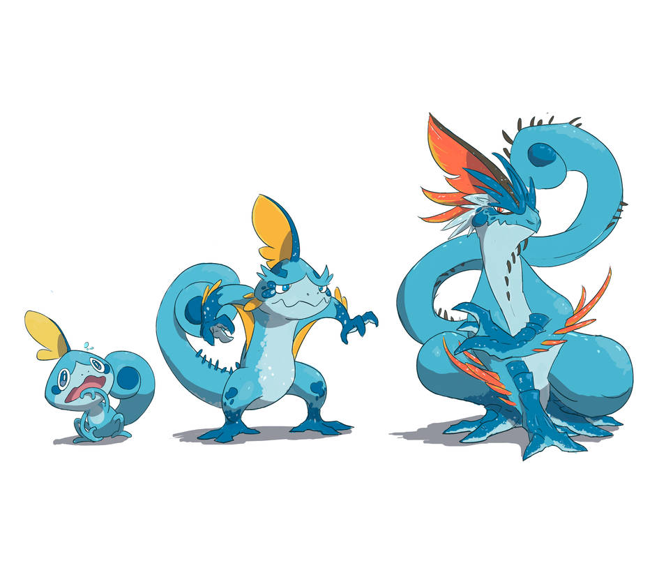 Sobble evolution by Mendigoman on DeviantArt