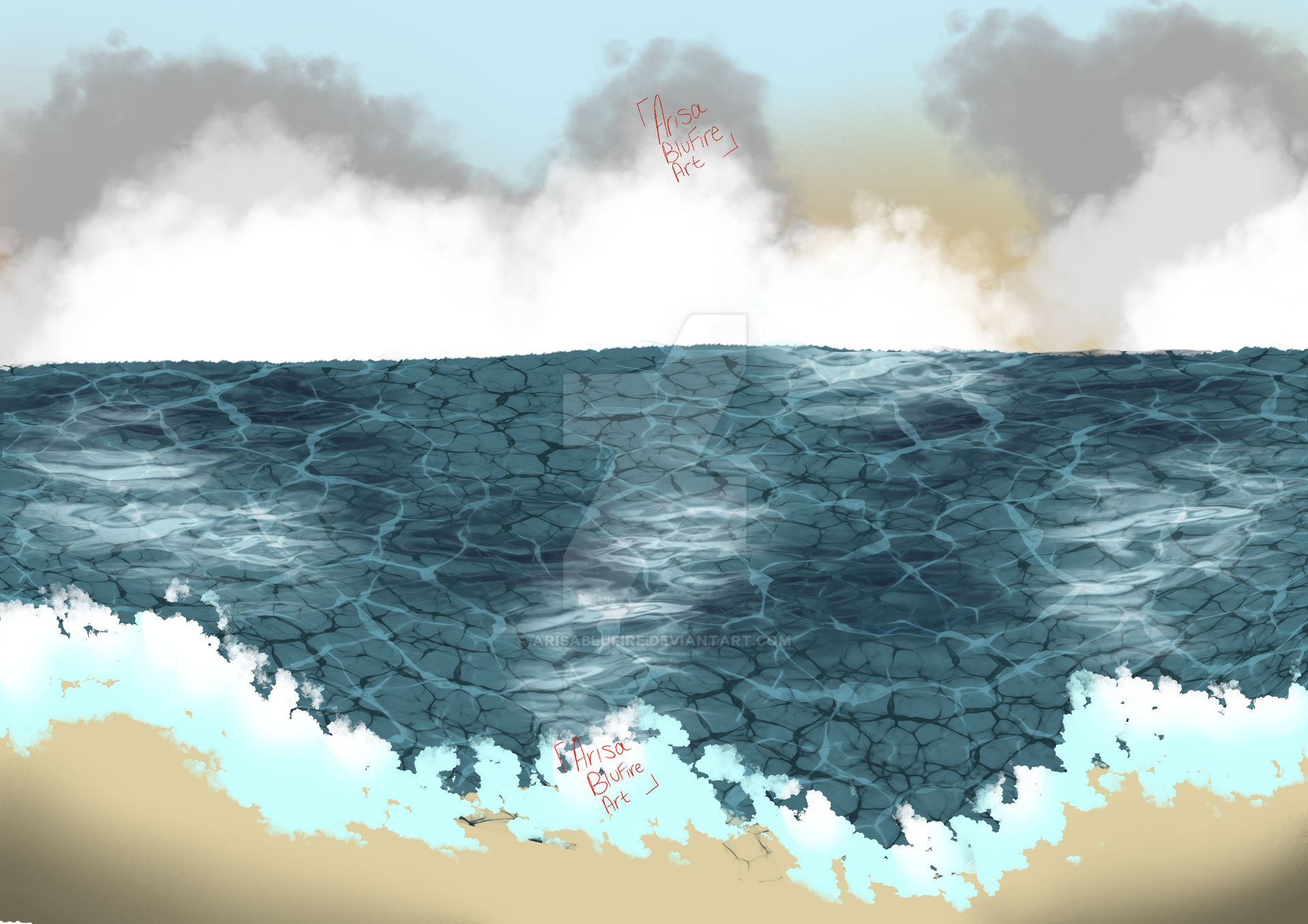 Deviantart Ocean Background Ocean Scenery by ArisaBluFire on DeviantArt