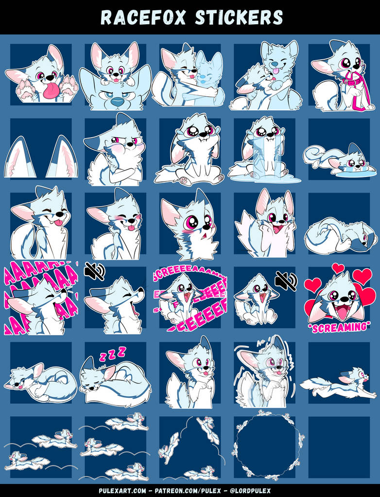 Racefox Sticker Pack  (29 Stickers)