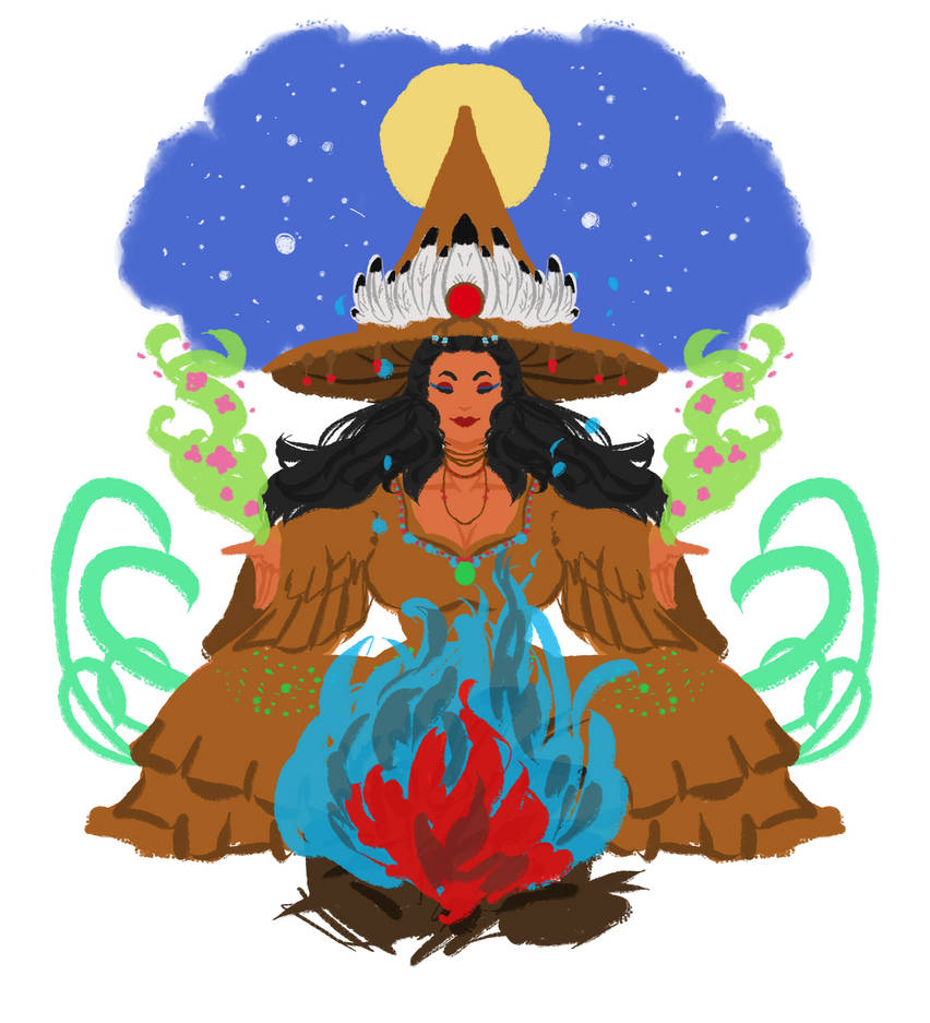 Slapoo Day 25 Native Witch by WhitePeachTerminator on DeviantArt
