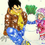 Vegeta and Bra under snow