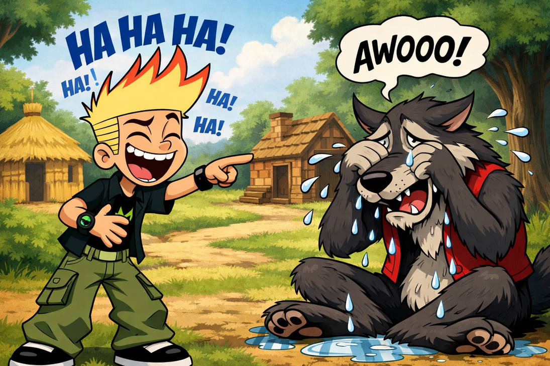 Johnny Crying Rbit johnny test laughing at big bad wlf crying by darknaigZ1900 on DeviantArt