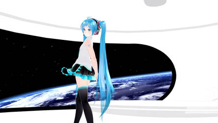 Galaxy with Miku  ^_^